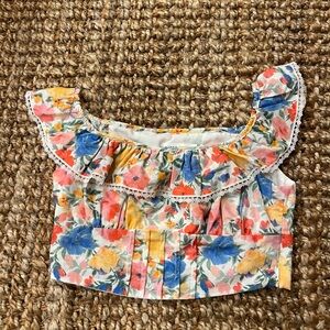 Altar’d State Floral Ruffle Top Size Small NWOT